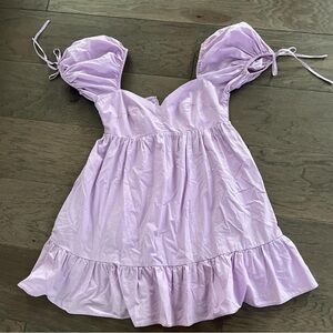 Lavender Puff Sleeve Dress